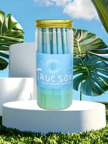 Blue Canned Pre-Rolled Cone-Shaped Ultra-Thin Slow-Burning Pointed-End Rolling Paper, Portable Cone-Shaped Rolling Paper, Valentine's Day Gift, Party Gift, Gift For Friends, Outdoor Supplies, Pre-Rolled Filter Tip Paper Accessories, Easy To Carry.