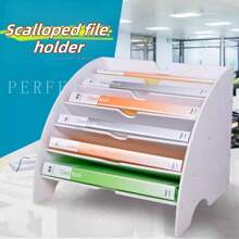 1pc A4 Paper File Organizer Rack / Student Desk Storage Shelf / Desktop Book Shelf File Storage Box School Supplies,Back To School