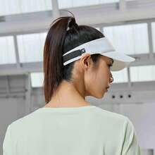 XTEP Boné Esportivo de Corrida Novo Chapéu Protetor Solar Respirável Casal Boné de Top Vazio Cobertura Facial de Tênis Boné de Top Vazio 877137260029 - Branco - Visão 6