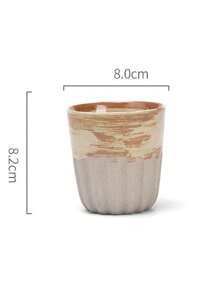 1件240毫升极简复古陶瓷咖啡杯创意手冲咖啡杯粗犷质感拿铁艺术杯家用早餐牛奶杯办公室下午茶杯