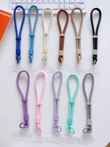 1 件短款坚固夹柄腕带，多用途，可装手机、钥匙、水瓶，可作为送给母亲、家人、朋友、生日、节日的礼物，手机挂饰，手机链
