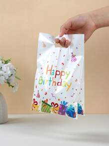 10/25/50 piezas Bolsas de regalo con estampado de confeti colorido para decoración de fiestas de cumpleaños, regalos, favores, suministros de envoltura, artículos de fiesta temática, envoltura de artículos pequeños, envoltura para camping y picnic de cumpleaños, envoltura de artículos de cocina de cumpleaños, decoraciones de cumpleaños, regalos de cumpleaños, favores de fiesta