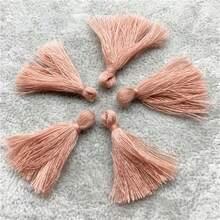 30 piezas de borlas de algodón de 3 cm de largo, adornos de flecos de algodón para coser, cortinas, accesorios, manualidades, decoración del hogar, bodas - Elige colores - Ver 22