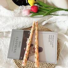 2pcs 10-Inch Handmade Flower Candles, Dripless & Unscented Candles, Suitable For Home Gatherings - Multicolor - View 20