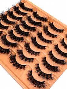 14 Pairs 3D Faux Mink Lashes: Natural, Thick, Dramatic, Fluffy, Extra Long Lashes - Suitable For Beginners And Reusable - Fluffy Lashes - View 4