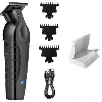  "Professionell sladdlös hårklippare 2025 uppgradering - Kemei KM-2299 laddningsbar trimmer med USB-C snabbladdning, barberare och hemmabruk | Skäggtrimmer för män"
