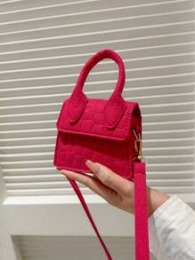 Una nueva y linda bolsa de mensajero tipo mini, bolso casual versátil de unicolor en varios colores a elegir, livia billetera de monedas