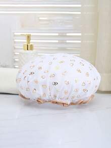 7PCS Double Shower Cap Waterproof Hair Cap,Reusable Shower Cap,Waterproof Shower Cap,Elasticated Shower Cap,Double Shower Cap,Household Shower Cap,Fashionable Special Shower Cap - Multicolor - View 5