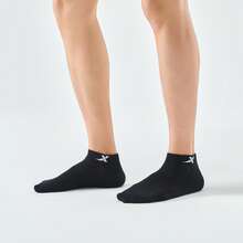 XTEP 男士运动袜，夏季透气健身训练，男士平底袜，跑步袜 879239540201 - 黑 - 查看 1