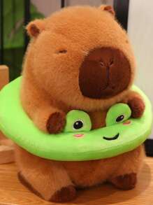 1 szt. pluszowa lalka z popcornem, frytkami i kapibarą, prezent świąteczny dla przyjaciół, prezent z kapibarą na zakończenie studiów doktoranckich, lalka z kapibarą w formie ciasta i deseru, dekoracja z dyni i nietoperza na Halloween