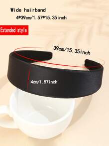 5 buc cercei de păr casual de bază, culoare simplă, accesorii de păr DIY potrivite pentru toate anotimpurile, bentiță de păr, bentițe de păr tip cerc, negru