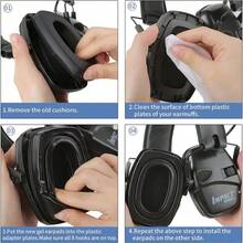 Tactical 1Pair Gel Ear Pads For Howard Leight By Honeywell Impact Shooting Sport Pro Sync Leightning Earmuffs