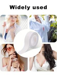 1pc/5m Waterproof Clothing Tape Double-Sided Body Tape Bra Strap Invisible Strapless Tape - White - View 8