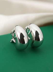Personalized Casual And Simple Droplet Shaped Ear Clip Earrings Without Ear Holes, Elegant Women's Leisure Travel Summer Fashion Beach Party Jewelry Accessories, Sexy Women Punk Jewelry Daily Wear