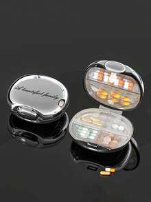 Caja de medicinas portátil, dividida en compartimentos, independiente con tapas, cajas de medicamentos envasados, productos de salud portátiles de siete días, caja de almacenamiento sellada y a prueba de humedad