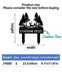 1pc Customizable Garden Sign With Post - Personalized House Number And Address Plaque, Fence, Yard, Lawn Art Decor, Weatherproof Metal Outdoor House Number Plate, Suitable For Yard, Garden, Birthday, Anniversary, Father's Day, Mother's Day, Thanksgiving, Wedding, Ideal Gift For Family And Friends - Multicolor - View 18