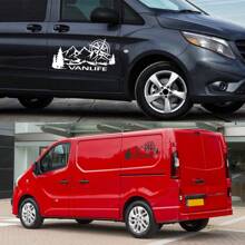 Auto Seitenaufkleber Campingbus Lebensstil Vanlife Dekor Aufkleber Vinyl Dekoration für LKW, Wohnmobil, Bus, Wohnwagen, Kleinbus Autozubehör