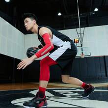 XTEP Conjunto de traje de baloncesto para hombres, nuevo conjunto deportivo de verano para competición de baloncesto para hombres, conjunto holgado para hombres 879229820246 - negro - Ver 4