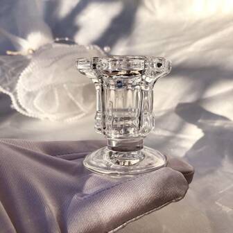 12 قطعة/مجموعة حاملات شمع صغيرة سداسية الأشكال من الزجاج الشفاف ، مناسبة لديكور المنزل وطاولة الطعام ،ديكور وسط الشموع ،عشاء رومانسي ،هدايا أعياد الميلاد والمناسبات والأعياد ،صوانٍ