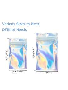 3/10/20pcs-Holographic Bags Colorful Deodorant Bags And Resealable Aluminum Foil Bags Polymer Film Sample Bags, Perfect For Party Food Storage,Mother's Day Gift/First Order Packaging Bag,Wedding Packaging Supplies - Multicolor - View 4