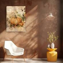 Room Decor 1PC Framed Vintage Fall Wall Art Poster Prints Fall Wall Decor, Farmhouse Pumpkin Decor Artwork Prints Posters Wall Decor, Fall Pumpkin Decorations For Home Bedroom Kitchen - Framed - View 5