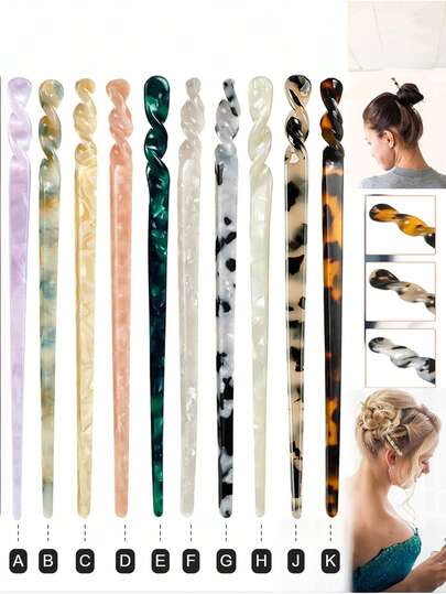 1pc Retro Minimalist Floral Acetate Hair Clip, Japanese Style Hair Accessory For Women