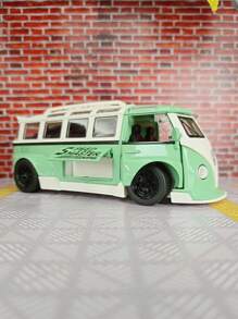 ESCBBXX 1 pièce Modèle de voiture classique vintage T1, corps en alliage de zinc, les portes des deux côtés et le coffre peuvent être ouverts, avec effets sonores et d'éclairage simulés, voiture jouet de haute qualité pour enfants, convient pour la collection et les cadeaux d'anniversaire pour les enfants, rentrée scolaire