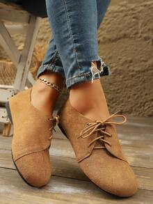 1 Pair Girl & Girls Plus Size Fashionable Comfortable Casual Flat Shoes, All Seasons