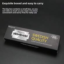 50/100pcs Double Edge Razor Blades - High-Quality Platinum Swedish Steel Razor Blades For Men, Smooth, Precise And Clean Shave