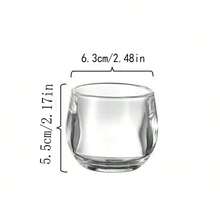 6 قطع/4 قطع/2 قطع مجموعة أكواب زجاج كريستال، فنجان شاي صغير، فنجان ابهام، فنجان لقمة واحدة، فنجان رئيسي، ديكور طاولة الشاي، شفاف، بتصميم حافة مستديرة، إحساس شفة مريح، ملمس ناعم، ضرورة منزلية