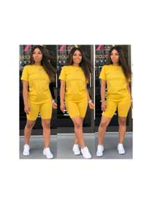 Custom Outfits Women T Shirt And Short Sets Summer 2