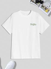 YUNCHIC - Men's Regular Fit Printed T-Shirt, Spring/Summer - White - View 4