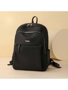 Fashion Women's Polyester Portable Backpack Bag Anti-Theft And Waterproof - 玫紅色 - 查看 9