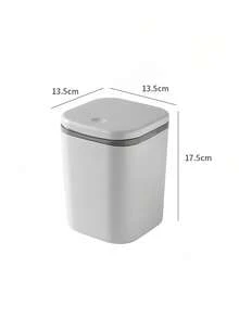 Small Tabletop Trash Can, High-Quality Plastic Waste Bin With Lid For Home, Office, Dorm, Pressing Design, Mini Size - Multicolor - View 6