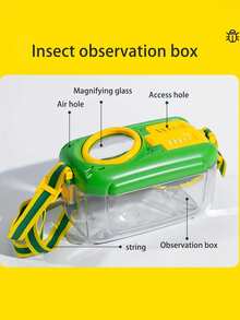5件套儿童昆虫捕捉套装 - 包含昆虫捕捉器、蝴蝶网、镊子，户外探索套装，适合3-8岁儿童，形状和颜色随机，安全捕捉昆虫，保护儿童双手。