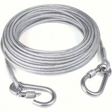 1 pièce Corde à linge en acier inoxydable de 196 pouces (environ 5 mètres) avec revêtement PVC imperméable. Idéale pour le linge d'intérieur/extérieur, le camping, la salle de bain et la chambre étudiante. Avec boucle antidérapante et crochet coulissant lisse. Accessoires de lessive, cintres