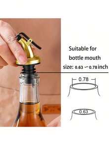 2/6pcs Oil Bottle Spout, Bottle Stopper, Bottle Pourer, Plastic Oil Bottle Cap, Seasoning Bottle Neck, Soy Sauce Bottle Lid, Oil Bottle Dispenser