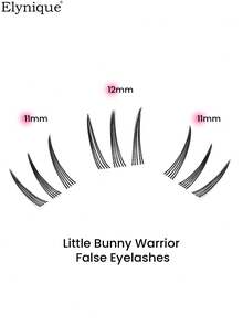 Elynique 100pcs C Curl Sunflower Style DIY Cluster Eyelashes, Natural Looking Segmented Lashes For Beginners, Reusable Self-Grafting