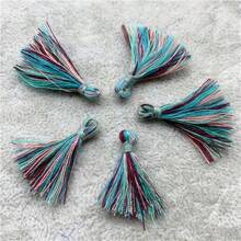 30 piezas de borlas de algodón de 3 cm de largo, adornos de flecos de algodón para coser, cortinas, accesorios, manualidades, decoración del hogar, bodas - Elige colores - Ver 7