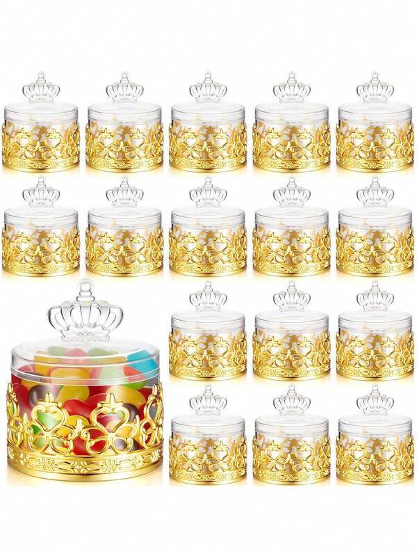 12 Elegant Crown Candy Boxes - Perfect For Weddings, Graduations, Halloween, Christmas, Candy Boxes, Parties And Special Occasions - Versatile Gift And Snack Containers, Ideal For Cake Shops