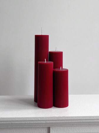 Red Cylindrical Aromatherapy Candle, Decorative Candle Sets, Candle Centerpiece, Best Friend Gifts, Gift For Woman, Winter Gift, Candles Home Decoration, Christmas Taper Candle, Wedding Christmas Decorations Room Decor, Christmas Gifts
