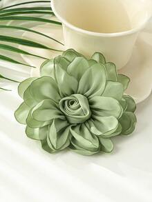 1 件手工烧边花朵时尚胸针，男女通用设计，适合节日、派对