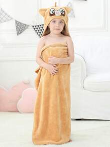 MICHLEY MICHLEY 1pc Baby Cartoon Hooded Absorbent Cute Towel Unisex Soft And Comfortable Swimming Bathrobe Large Towel 125cm X 80cm Suitable For 0-7 Years Old