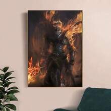 1pc/3PCS Wall Arts Posters Game Vintage Classic Game Dark Souls Posters And Prints Vinatge HD Decorative Canvas Painting Wall Art Pictures Living Room Home Decoration, Canvas Art, Frameless/ With A Frame ,Wall Art With Frame