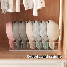 1 pièce Support pour casquette sans installation, organisateur de casquette en acrylique pour 7 casquettes de baseball. Porte-chapeaux pour l'affichage et l'organisation des casquettes de baseball dans la chambre, le placard, la commode, le bureau, les baby-showers, parfait pour les anniversaires, mariages, fêtes. Cadeau idéal pour les collègues, amis et famille, rentrée scolaire