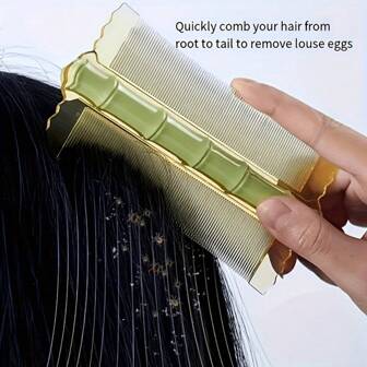 1 pièce Peigne à dents super fines, pour le contrôle des pellicules - doux pour le cuir chevelu, convient aux filles et aux jeunes, poils en plastique, manche en ABS