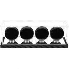 Hat Display Acrylic Baseball Cap Holder Stand Transparent Hat Storage Box Dustproof Square Cabinet With Carbon Fiber Skin Base And Removable Mirror Base2025 - 冰球展示櫃 - 查看 1
