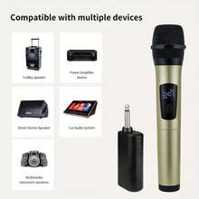 1 个金色多功能麦克风，简约时尚，适合日常休闲使用