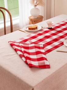 1 Stück karierter Tischläufer, einfaches Hahnentrittmuster, dekorativ, minimalistischer nordischer Stil, maschinenwaschbar, geeignet für Weihnachten, Halloween, Restaurants, Schlafzimmer, Küchen, Wohnzimmer und weitere Anwendungsfälle, verschiedene Größen erhältlich