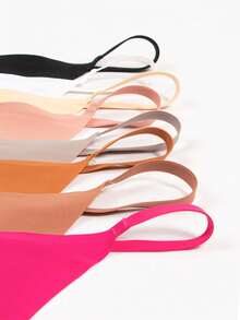 10pcs Women's Low-Rise Thongs - Sexy & Comfortable Seamless Panties, Breathable One-Piece Underwear, Minimalist Design In Solid Colors - Multicolor - View 8